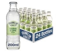 Franklin & Sons Premium Guava & Lime Soda | 24 x 200ml Bottle Case | Natural Guava & Tahitian Lime Flavours | Fresh And Flavourful