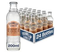 Franklin & Sons Rosemary & Black Olive Tonic Water | 24 x 200ml Bottle Case | All Natural Flavours | Savoury & Dry | Fresh Lake District Water | Premium Tonic | Perfect for Gin or Vodka