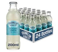 Franklin & Sons Sicilian Lemon Tonic Water | 24 x 200ml Bottle Case | Natural Sicilian Lemon Flavour | Natural Flavours | Lake District Water | Zesty And Fresh Gin & Tonic