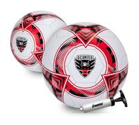 Franklin Sport MLS DC United Soccer Ball - Official Size 5 Soccer Ball - Regulation Size + Weight Soccer Ball for Kids + Adults - Boys + Girls Soccer Ball - Air Pump Included