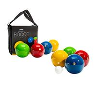 Franklin Sports 100mm Bocce Ball Set - 8 Wooden Bocce Balls and 1 Pallino - Beach, Backyard Lawn or Outdoor Party Game - Made in Italy