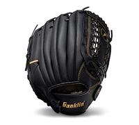 Franklin Sports Baseball and Softball Glove - Field Master - Baseball and Softball Mitt - Adult and Youth Glove - Right Hand Throw - 12" - Black/Gold