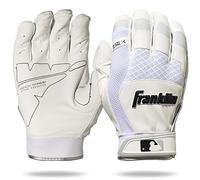 Franklin Sports 20965F2 Shok-Sorb X Batting Gloves, White/White, Adult Medium