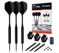 Franklin Sports 20Gram Steel Tip Dart Set - Game Room Ready with Standard Flights, Slim Flights, Stone Sharpener, Nylon and Aluminum Saft - Perfect for Family Game Room Fun with Friends