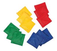 Franklin Sports 5" x 5" Nylon Bean Bags (Set of 12) - Perfect for use in schools