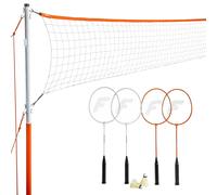 Franklin Sports Badminton Set - Backyard Badminton Net Set - Rackets and Birdies included - Backyard or Beach Badminton Set - Starter Set, One Size