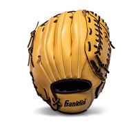 Franklin Sports Baseball and Softball Glove - Field Master - Baseball and Softball Mitt - Adult and Youth Camel Glove - Right Hand Throw - 12"