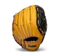 Franklin Sports Baseball and Softball Glove - Field Master - Baseball and Softball Mitt Tan, 14" - Basket Web