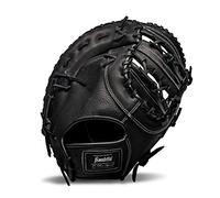 Franklin Sports Baseball Fielding Glove - Men's Adult and Youth Baseball Glove - CTZ5000 Black Cowhide Glove - 12.5" Dual-Bar Web for First Base Players