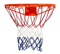 Franklin Sports Basketball Net, Red/White/Blue | Driveway + Park Court Play, 12-Loop Net Hourglass Design, Fits Standard + Street Rims, Instant Hoop Refresh, Kids + Adults