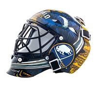 Franklin Sports Buffalo Sabres NHL Team Logo Mini Hockey Goalie Mask with Case - Collectible Goalie Mask with Official NHL Logos and Colors