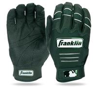 Franklin Sports CFX Pro MLB Batting Gloves - Pair of Batting Gloves - Baseball & Softball Batting Gloves - Official MLB Professional Batting Gloves for Adults, Youth, Medium, Forest Green