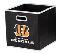 Franklin Sports Cincinnati Bengals NFL Storage Bin - Collapsible Cube Container + Basket - NFL Office, Bedroom + Living Room Décor - Folding Storage Bin for Football Fans - 11"x11"
