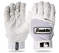 Franklin Sports Digitek Batting Glove Pair - White/White - Adult X-Large