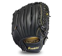 Franklin Sports Baseball and Softball Glove - Field Master - Baseball and Softball Mitt - Adult and Youth Glove - Left Hand Throw - 12" - Black/Gold