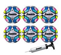 Franklin Sports Futsal Ball - Official Size 4-6 Pack with Pump, Soft Cover, High Visibility, Low Bounce, Perfect for Building Soccer Skills