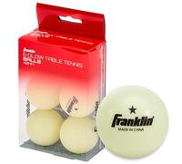 Franklin Sports Glow in the Dark Ping Pong Balls - Official Size + Weight 40mm Table Tennis Balls - One Star Glow in the Dark Ping Pong Balls - Durable High Performance Balls - Green - 6 Pack