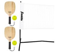 Franklin Sports Pickleball 2-Player Court Set, 10ft Net, 2 Paddles, 2 X-40 USA Balls, Beige