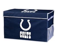 Franklin Sports Indianapolis Colts NFL Storage Footlocker Bin - Small Folding Organizer Container - NFL Office, Bedroom + Living Room Décor - 22" x 14"