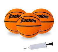 Franklin Sports Indoor + Outdoor Rubber Mini Basketballs - 3 Pack of Mini Basketballs- 5" Inch Toy Basketballs - Indoor + Outdoor Ready Arcade Rubber Balls - Basketball Pump Included, Orange