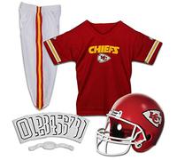 Franklin Sports Kansas City Chiefs Kids Football Uniform Set - NFL Youth Football Costume for Boys & Girls - Set Includes Helmet, Jersey & Pants - Medium