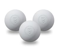 Franklin Sports Lacrosse Balls - Official Size Lax Balls for Practice - Rubber 63mm Outdoor Lacrosse Balls - Great for Muscle Massage Therapy + Yoga - White 3 Pack