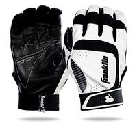 Franklin Sports MLB Adult Shok-Sorb Neo Batting Gloves, White/Black, Small