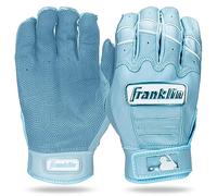 Franklin Sports MLB Baseball Batting Gloves - CFX Pro Batting Gloves for Adults and Teens - Baseball and Softball Batting Gloves - Carolina Blue Highlight - Adult Small