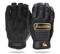 Franklin Sports MLB Batting Gloves CFX Pro Adult Men + Youth Batting Gloves Pair - Baseball + Softball - Black/Gold - Adult L