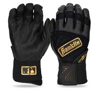 Franklin Sports MLB Batting Gloves - Infinite Powerstrap Baseball + Softball Batting Gloves - Durable Full Wrap Cage Practice Gloves - Reinforced Wrist + Durable Leather -