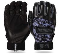 Franklin Sports MLB Digitek Baseball Batting Gloves - Black/Black Digi - Adult Small