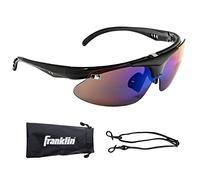 Franklin Sports MLB - Flip Up Baseball + Softball Sunglasses for Kids + Adults - Lightweight Sport Sunglasses for UV Protection, Black