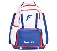 Franklin Sports MLB Gameday Baseball + Softball Backpack - Adult +Youth Equipment + Bat Bag - Stores Batting Gloves, Helmet, Cleats + More - Waterproof Premium Batpack - Red/White/Blue
