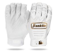 Franklin Sports MLB Men's CFX Pro Batting Gloves + Youth Batting Gloves - Baseball + Softball - White/Gold - Adult S
