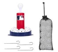 Franklin Sports MLB Micro Tee Trainer - Kids Baseball Batting Trainer with Pop-Up Pitching Machine, 10 Durable Balls, Drill Card & Bag - Youth Hitting Practice Set for Backyard Training