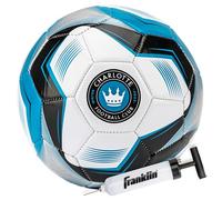 Franklin Sports MLS Charlotte Soccer Ball - Official Size 5 - Soft Abrasion Resistant Cover - Air Pump Included