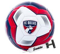Franklin Sports MLS FC Dallas Football Official Size 5 Soft Abrasion Resistant Cover Official Size and Weight Includes Air Pump