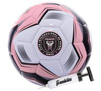 Franklin Sports MLS Miami FC Soccer Ball - Official Size 5 Soccer Ball - Soft Abrasion Resistant Cover - Official Size and Weight Soccer Ball - Air Pump Included
