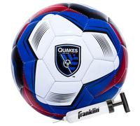 Franklin Sports MLS San Jose Earthquakes Football Official Size 5 Soft Abrasion Resistant Cover Official Size and Weight Air Pump Included
