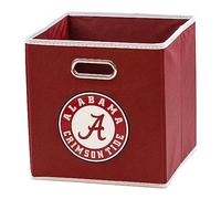 Franklin Sports NCAA Alabama Crimson Tide Collapsible Storage Bin - Made to Fit Storage Bin Shelf Organizers - 10.5" x 10.5"