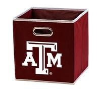 Franklin Sports NCAA Texas A&M Aggies Collapsible Storage Bin - Made to Fit Storage Bin Shelf Organizers - 10.5" x 10.5"