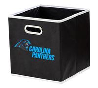 Franklin Sports NFL Carolina Panthers Collapsible Storage Bin NFL Folding Cube Storage Container Fits Bin Organizers Fabric NFL Team Storage Cubes One Size