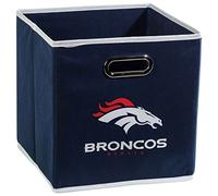 Franklin Sports NFL Denver Broncos Collapsible Storage Bin NFL Folding Cube Storage Container Fits Bin Organizers Fabric NFL Team Storage Cubes One Size