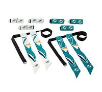 Franklin Sports NFL Flag Football Belts and Flags - Miami Dolphins - Adjustable, Tear-away, One Size, Turquoise, Unisex-Kids/Adults, NFL Fans