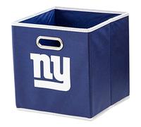 Franklin Sports NFL New York Giants Collapsible Storage Bin NFL Folding Cube Storage Container Fits Bin Organizers Fabric NFL Team Storage Cubes One Size 11" x 11"