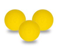 Franklin Sports Lacrosse Balls - Official Size Lax Balls for Practice - Rubber 63mm Outdoor Construction - Great for Muscle Massage Therapy + Yoga - Yellow 3 Pack