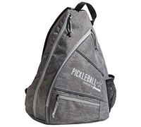 Franklin Sports Pickleball Bag - Men's and Women's Backpack - Official Adjustable Sling Bag of U.S Open Pickleball Championships - Gray/Gray