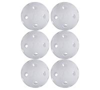 Franklin Sports Plastic Baseballs - Indestruct-A-Ball Plastic Batting Practice Baseballs - Plastic Training Balls - MLB Official Size - White - 6 Pack, 9 inch (Baseball)