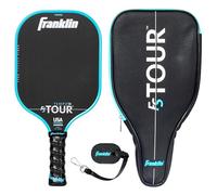 Franklin Sports Pro Pickleball Paddle Set - FS Tour Series Carbon Fiber Pickleball Paddle, Paddle Cover + Paddle Eraser - Official USA Pickleball (USAPA) Approved Paddle Set - Tempo 14mm Core - Blue