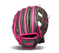 Franklin Sports RTP Teeball Performance Gloves, 9.5", Right Hand Throw, Graphite/Pink